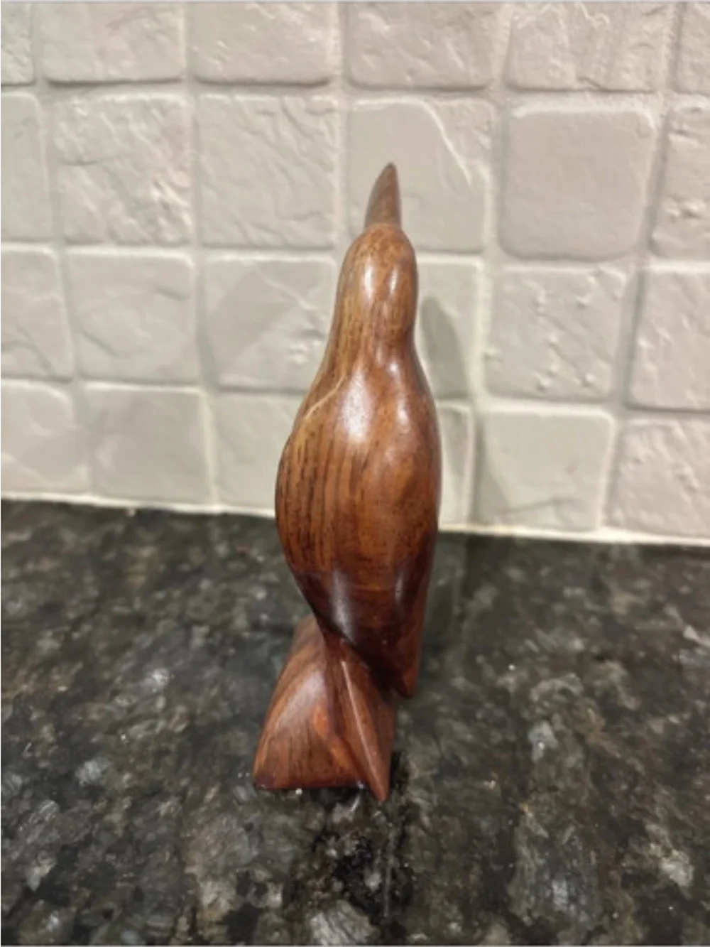 Hand-carved Wooden Toucan Bird Figurine